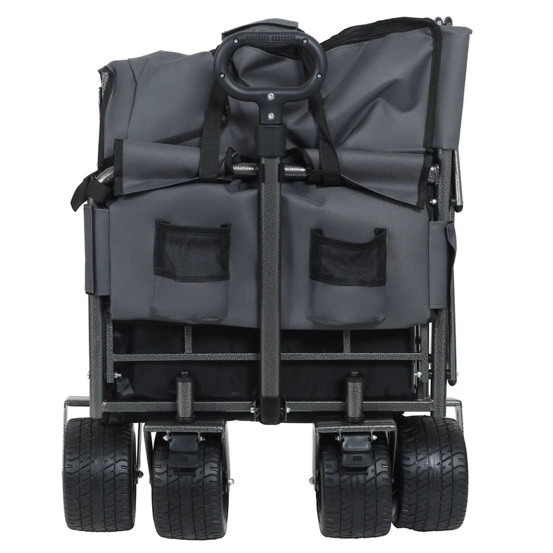 3-in-1 Convertible Folding Wagon Cart with Bench Seat & Storage by HouseOfZazla
