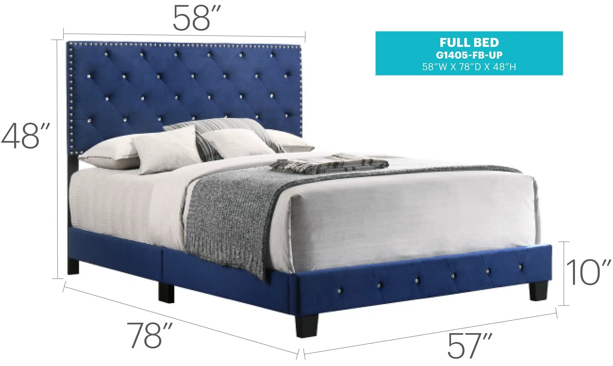 Luxurious Upholstered Bed by Unique Piece Furniture