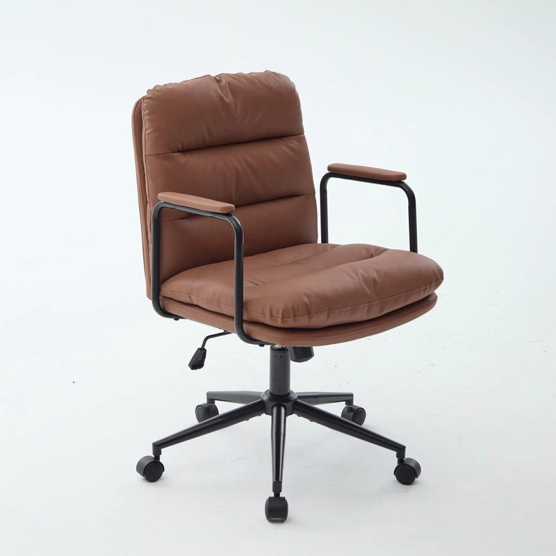 Mid Back Home Office Desk Task Chair with Wheels and Arms by HouseOfZazla
