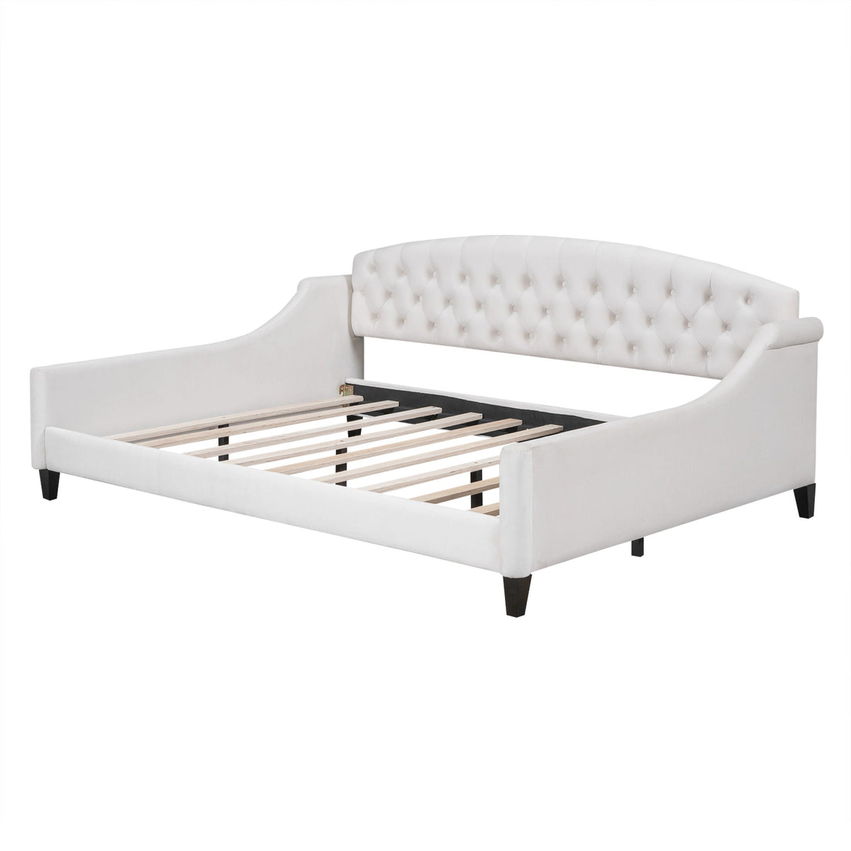 Modern Tufted Button Daybed with Tufted Upholstery – Dark Gray or Beige, photo 2 of 40