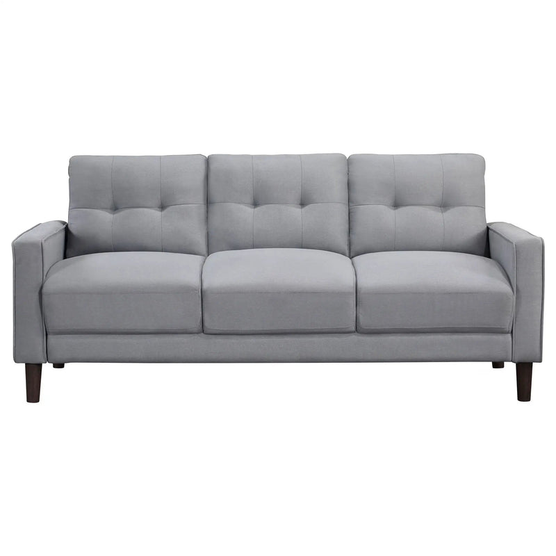 Bowen Upholstered Track Arm Tufted Sofa Grey by Unique Piece Furniture