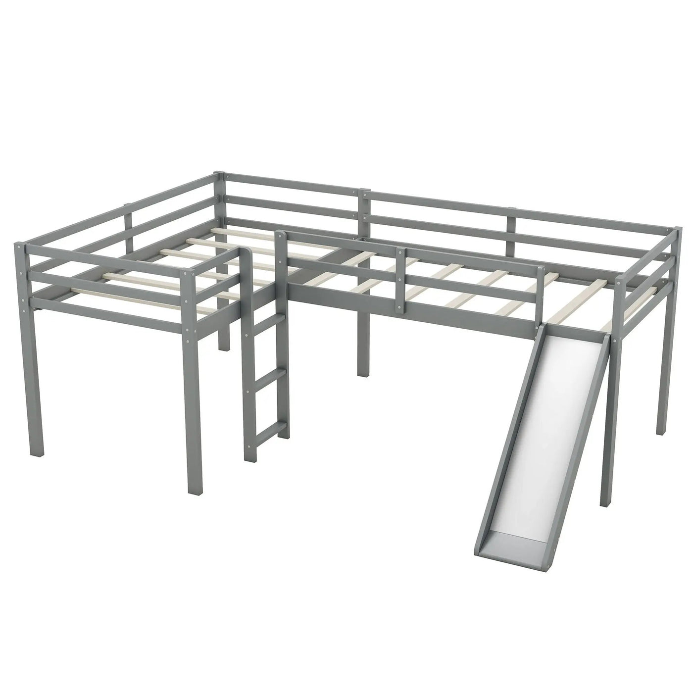 L Shaped Loft Bed With Ladder And Slide by HouseOfZazla