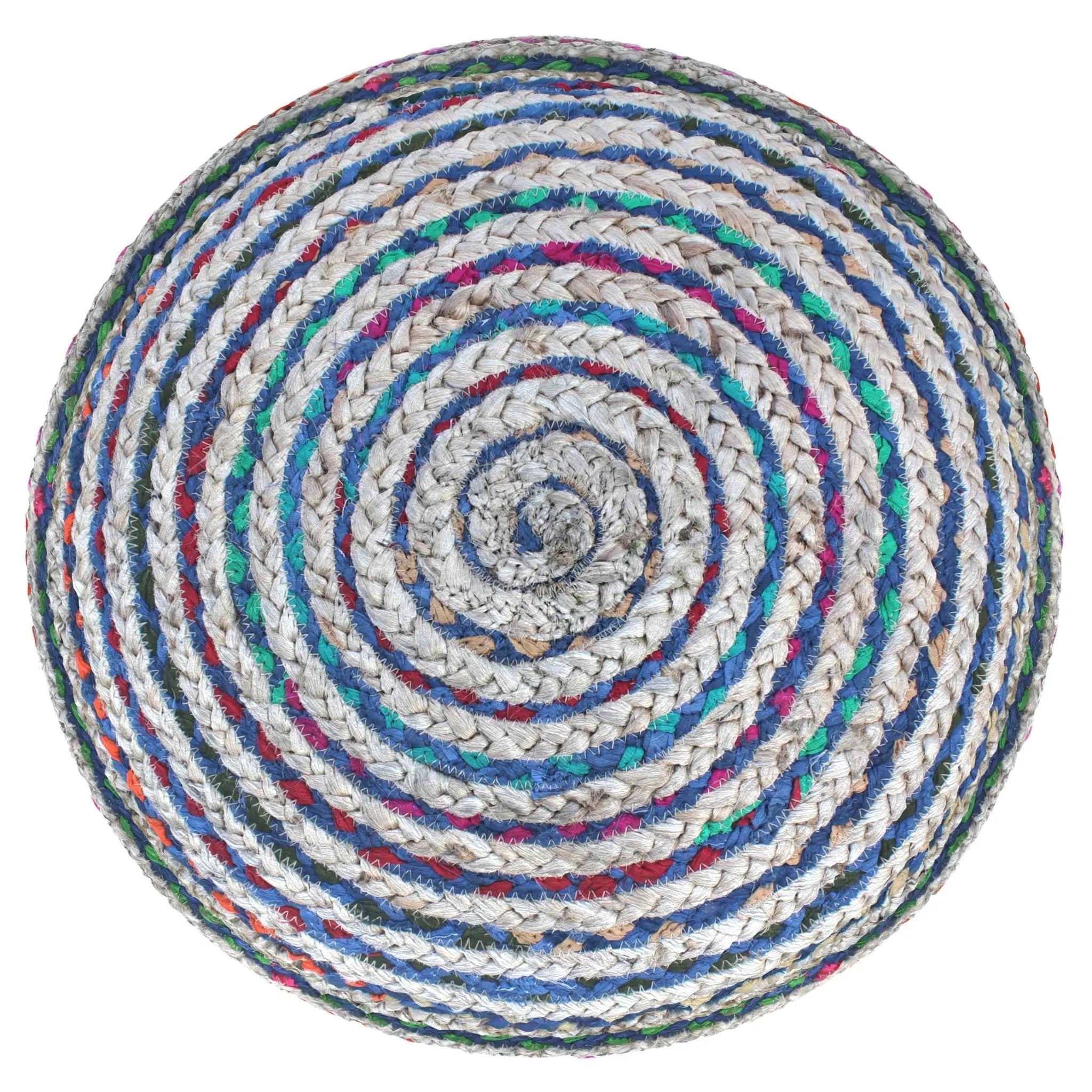 Margo - Handcrafted Round Pouf by HouseOfZazla