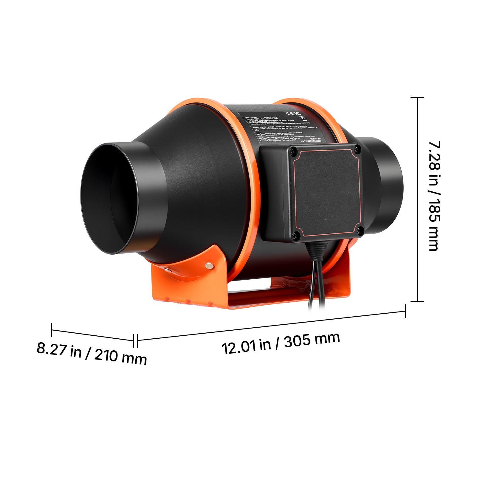 Inline Duct Fan 205 CFM 4 Inch EC Motor Ventilation Fan by HouseOfZazla