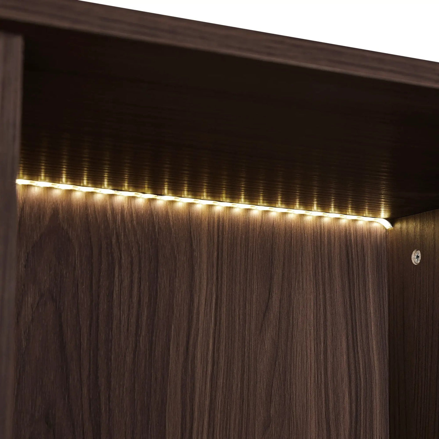 Modern Minimalist Style LED Curio Cabinet With Tempered Glass Door, Metal Legs by HouseOfZazla