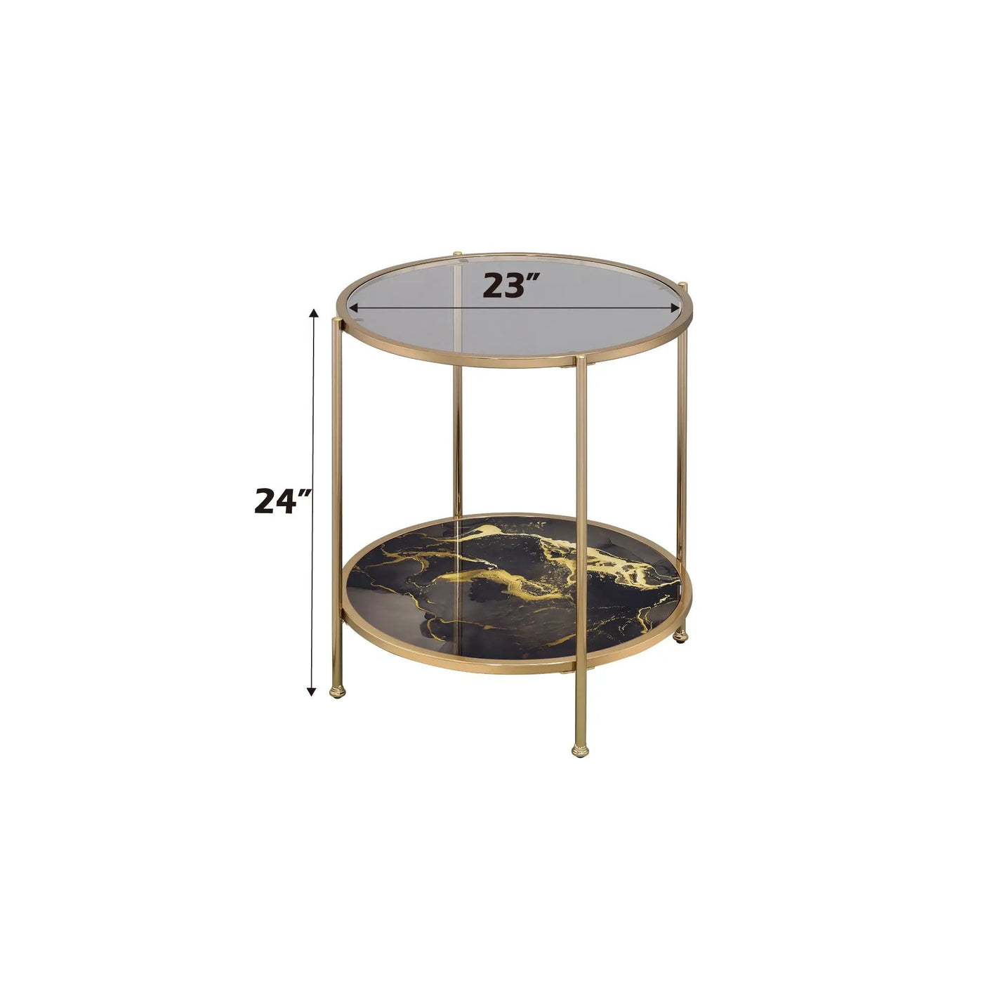 Fiorella Marble Print Glass Table by HouseOfZazla