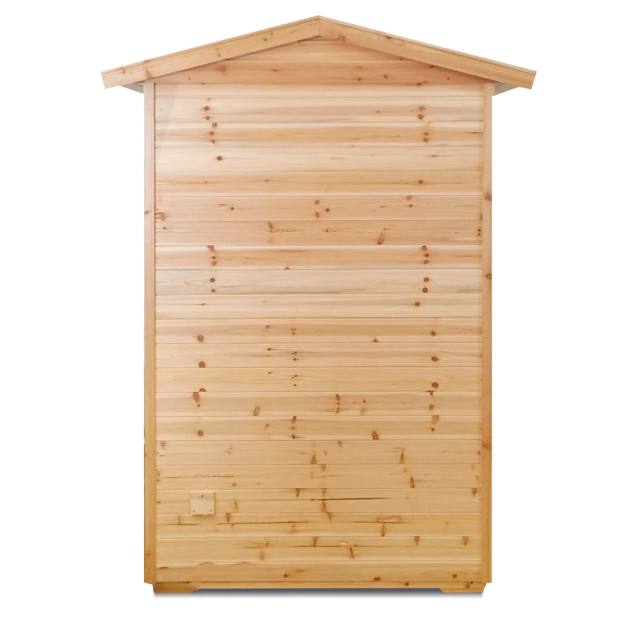 Two Person Far Infrared Old Fir Outdoor Sauna Room with Bluetooth and LED Lighting by HouseOfZazla