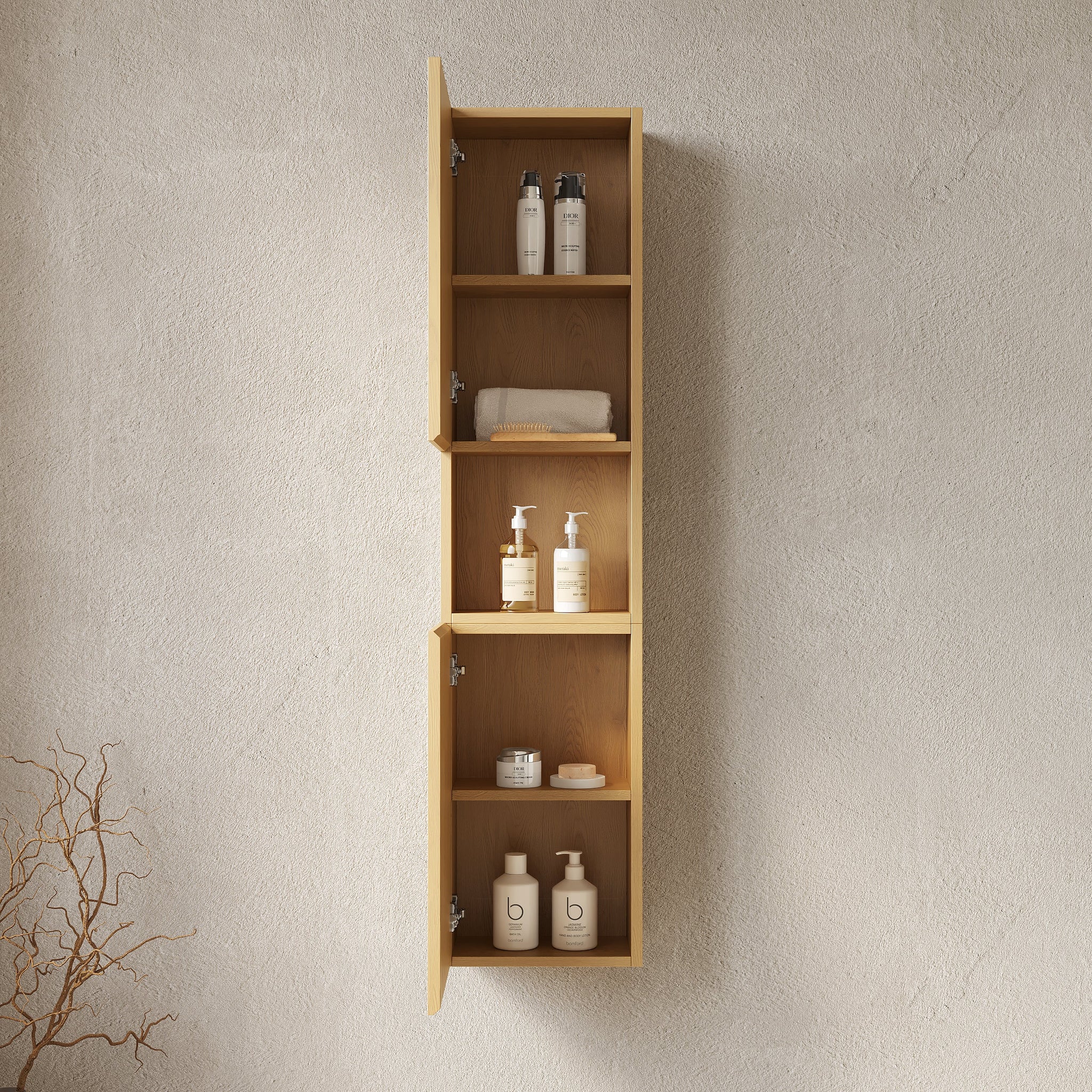 Mitch 59" Tall Bathroom Wall Mounted Cabinet by HouseOfZazla
