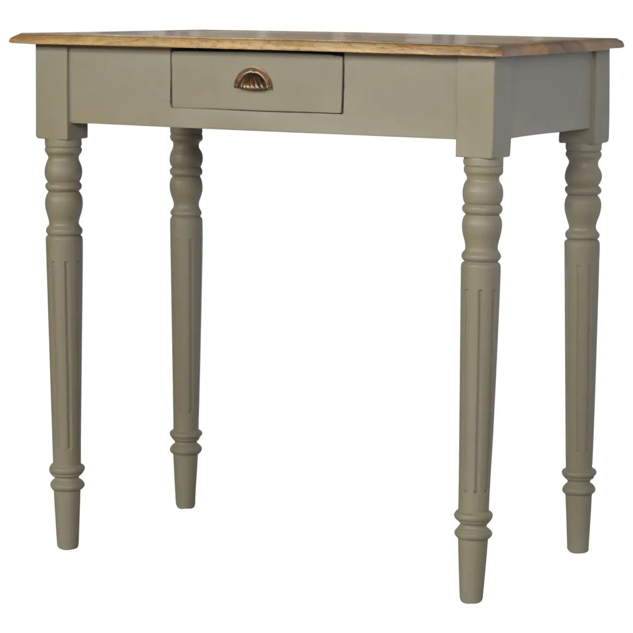 Solid Wood Hand Painted Writing Desk, 1-Drawer by HouseOfZazla