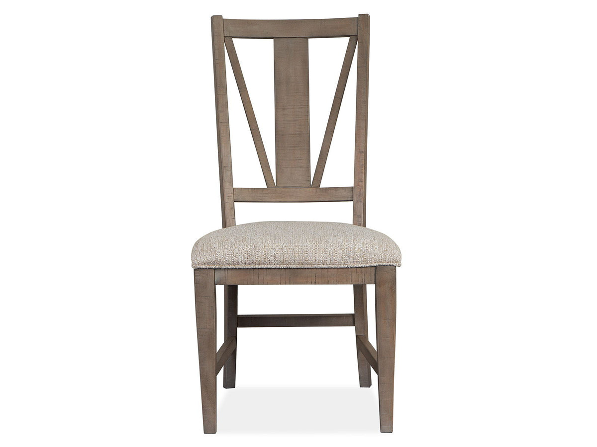Paxton Place - Dining Side Chair With Upholstered Seat (Set of 2) - Dovetail Gray, photo 3 of 7