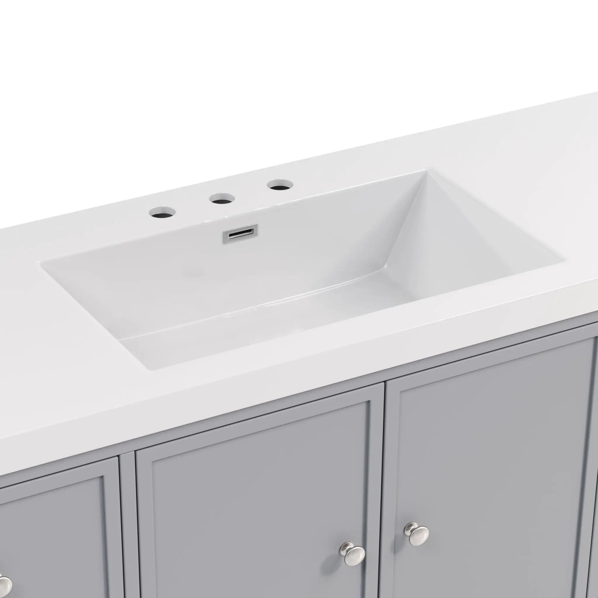 Bathroom Vanity With Separate Sink, Soft Close Doors And 4 Drawers by HouseOfZazla