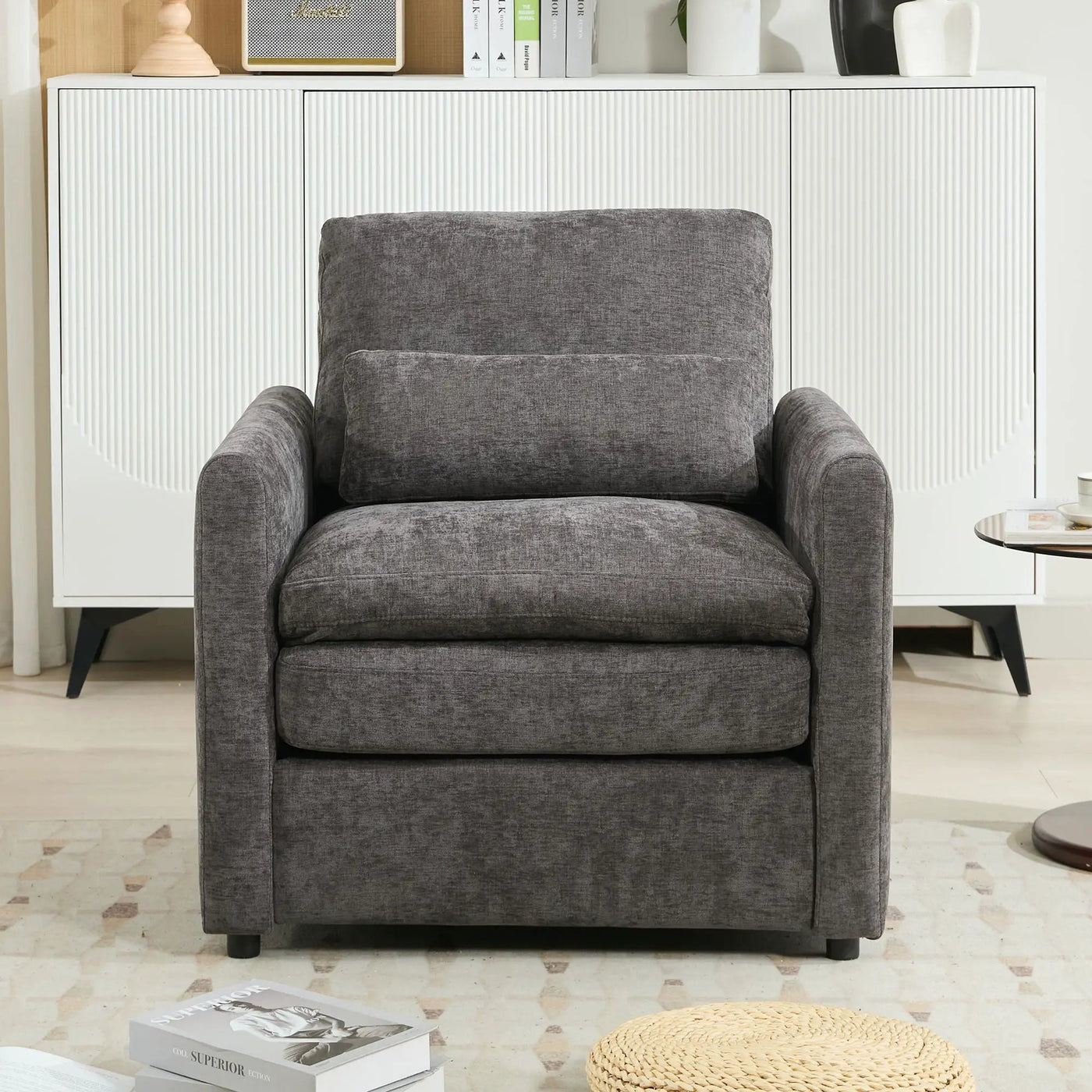 Cozy Upholstered Cushion Armchair For Living Room by HouseOfZazla
