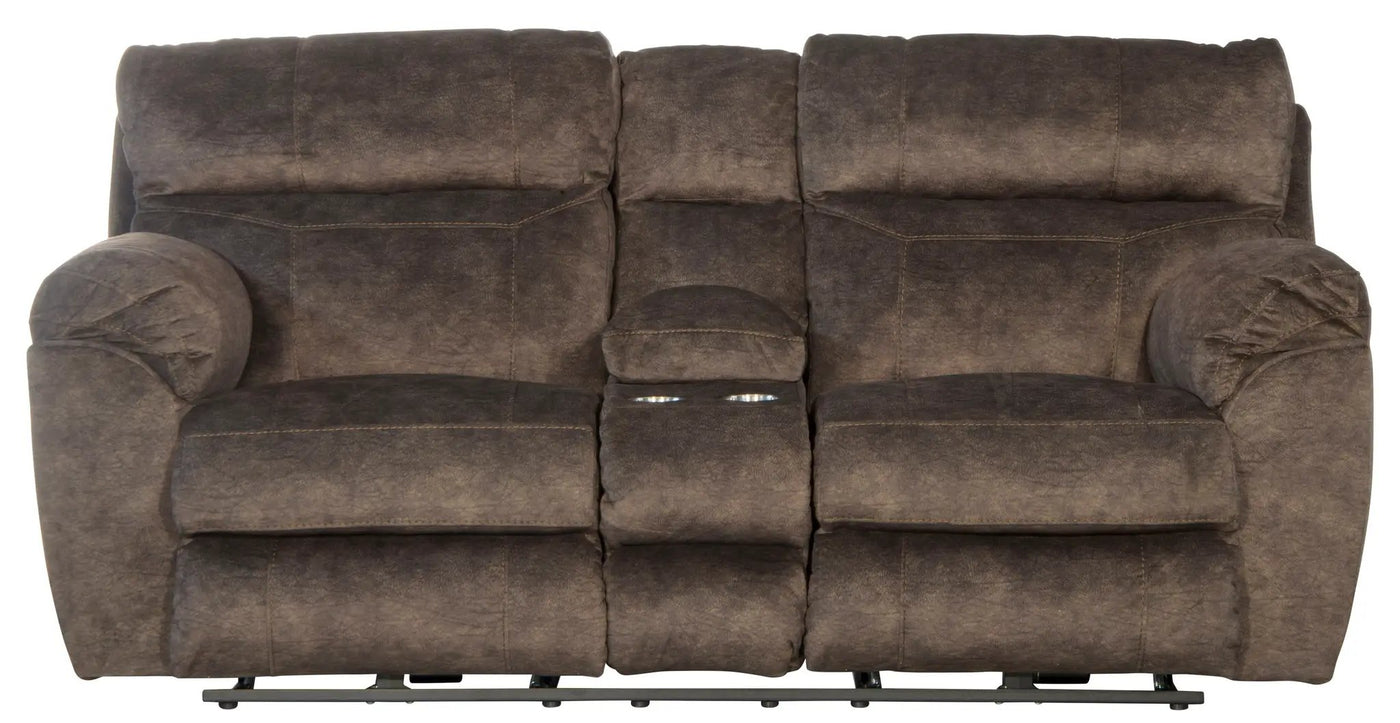 Sedona - Power Headrest Lay Flat Reclining Console Loveseat With Storage & Cupholders by Unique Piece Furniture