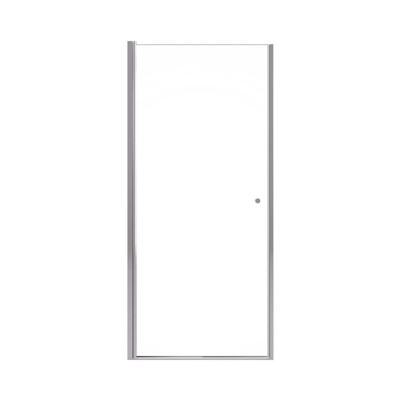 Semi Frameless Circular Pivot Shower Door with 1/4" Tempered Glass by HouseOfZazla