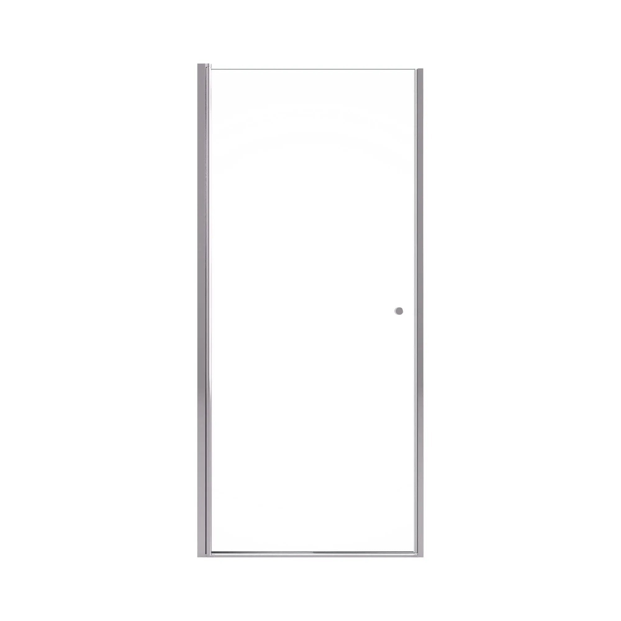 Semi Frameless Circular Pivot Shower Door with 1/4" Tempered Glass by HouseOfZazla