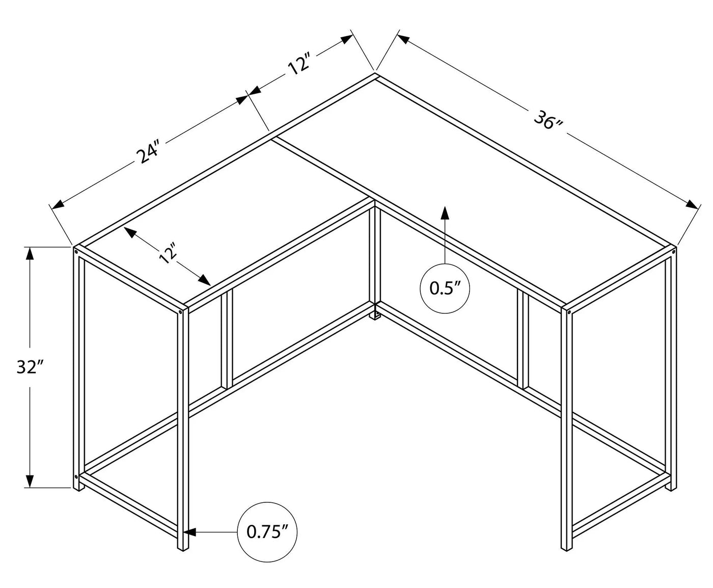 Corner Accent Console Table For Entryway, Unique L-Shaped Design by Unique Piece Furniture