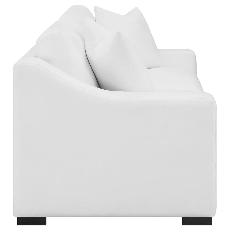 Ashlyn 2-piece Upholstered Sloped Arm Sofa Set White by Unique Piece Furniture