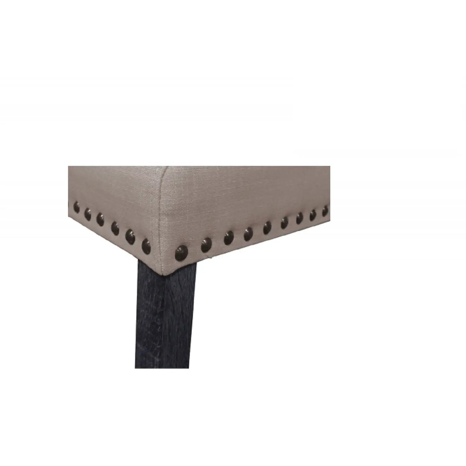 Upholstered Counter Dining Chair, Nailhead Trim (Set of 2) - Natural by HouseOfZazla