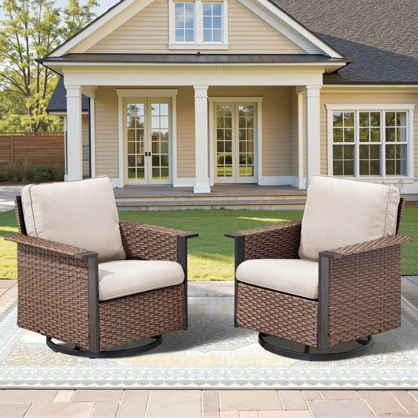 Outdoor Swivel Rocking Chairs by HouseOfZazla
