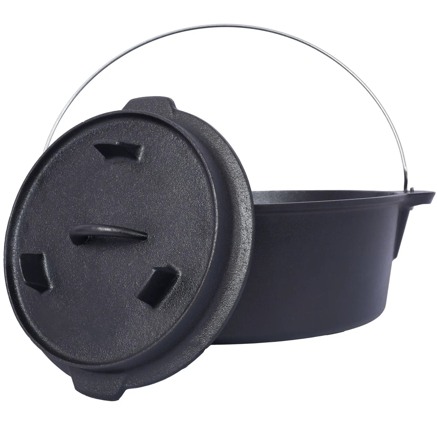 Pre-Seasoned Cast Dutch Oven with Skillet Lid and Pot Rack by HouseOfZazla