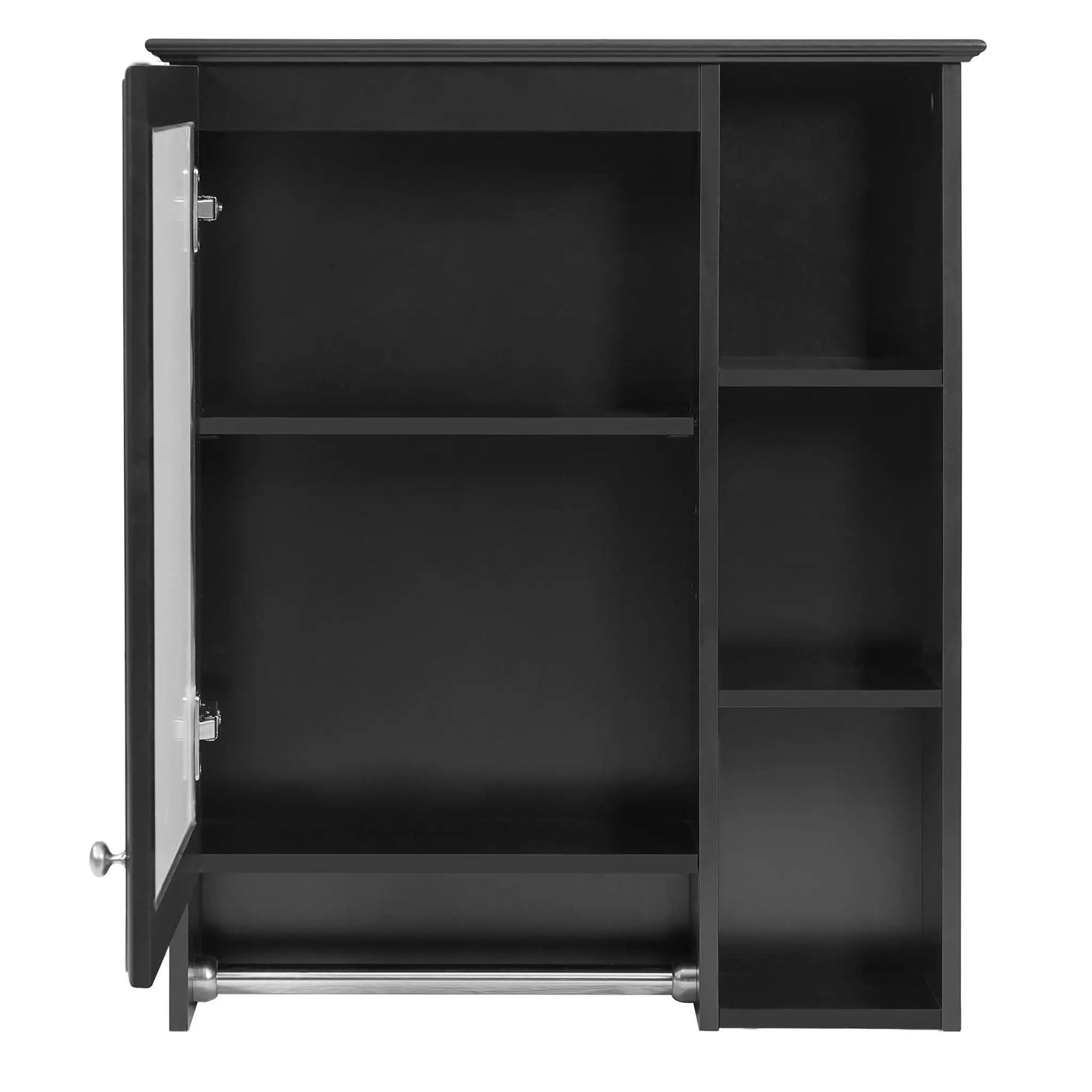 Modern 3 In 1 Bathroom Mirror Cabinet With Adjustable Shelf & Towel Bar by Unique Piece Furniture