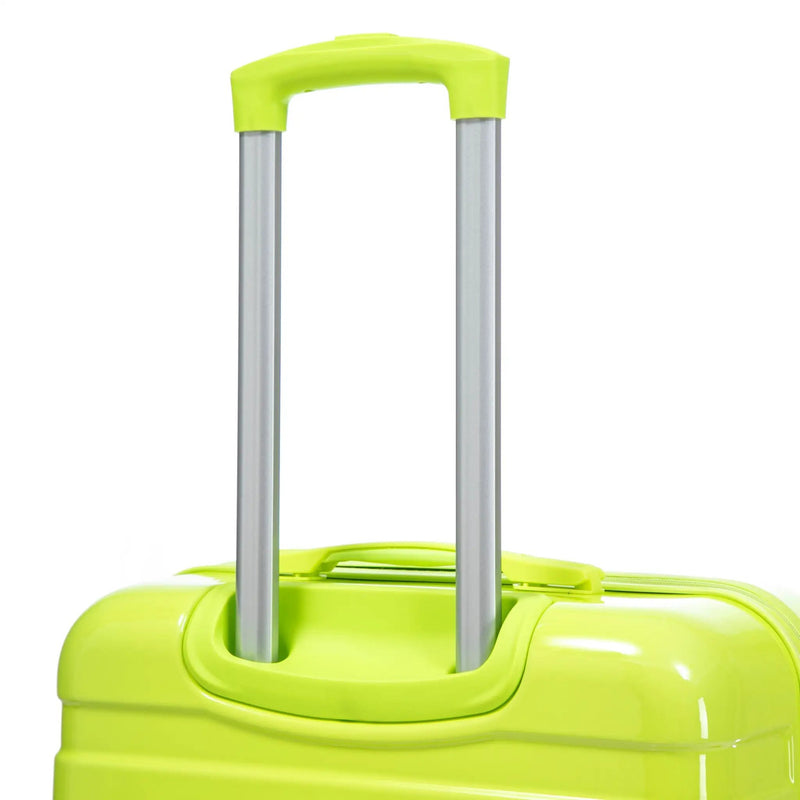 20'/24'/28' 3-Piece PC Spinner Wheel Luggage Set (Yellow+Green) by HouseOfZazla