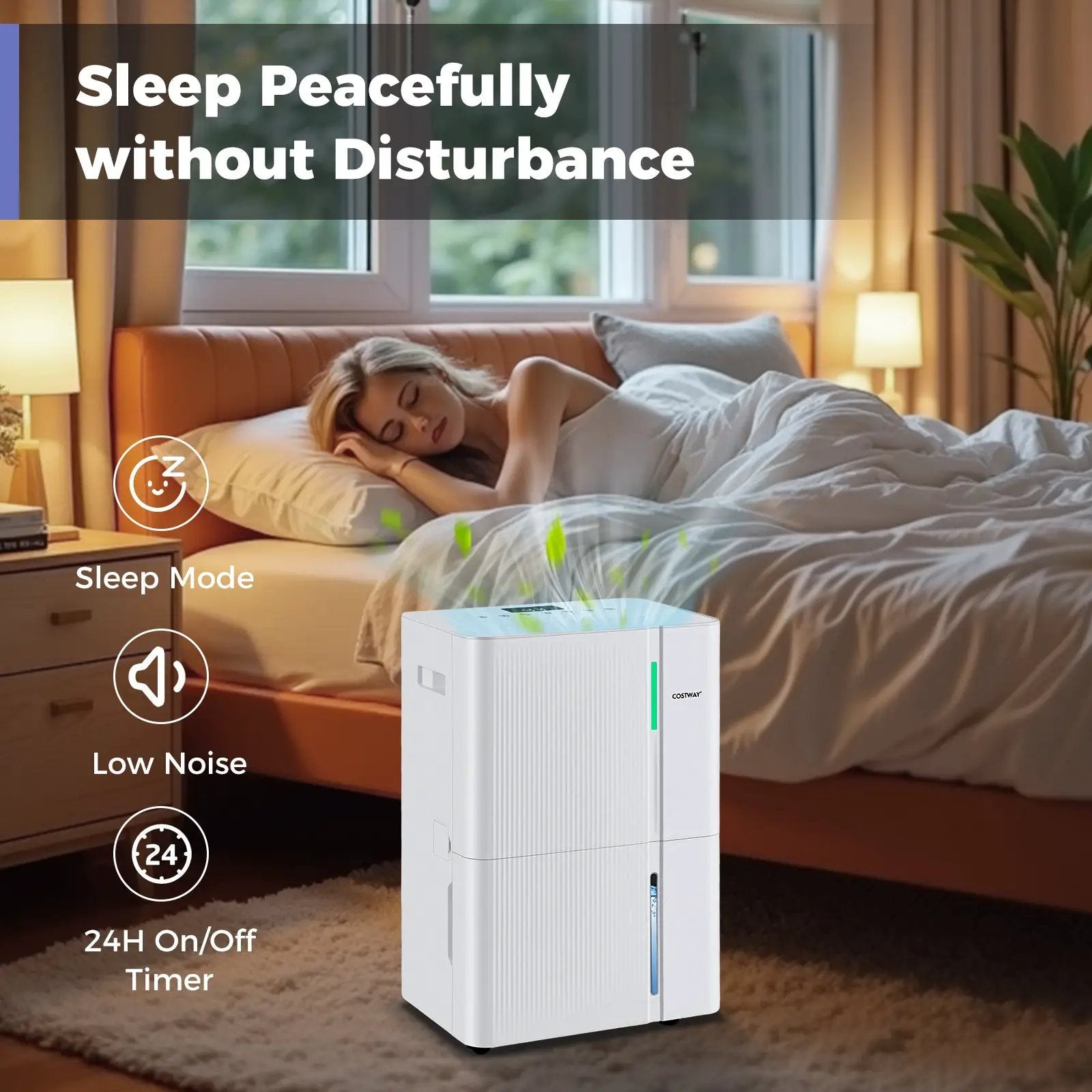 74/96 Pints Dehumidifier for Home 4500/5500 Sq. Ft Dehumidifier with 3 Modes by DirectDeals