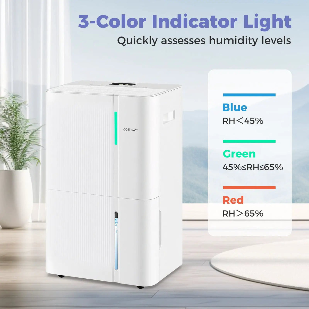 74/96 Pints Dehumidifier for Home 4500/5500 Sq. Ft Dehumidifier with 3 Modes by DirectDeals
