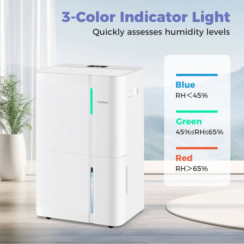74/96 Pints Dehumidifier for Home 4500/5500 Sq. Ft Dehumidifier with 3 Modes by DirectDeals