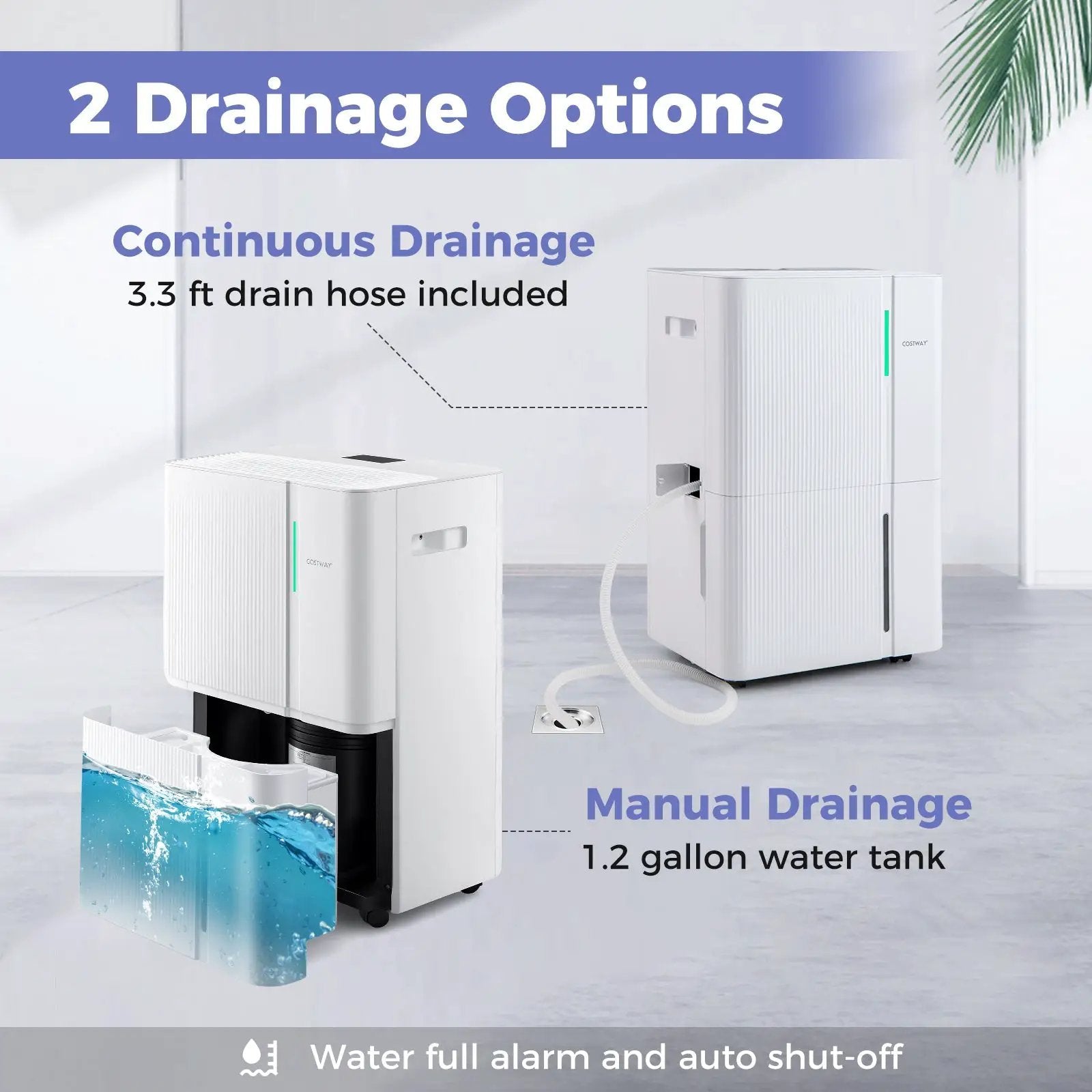 74/96 Pints Dehumidifier for Home 4500/5500 Sq. Ft Dehumidifier with 3 Modes by DirectDeals
