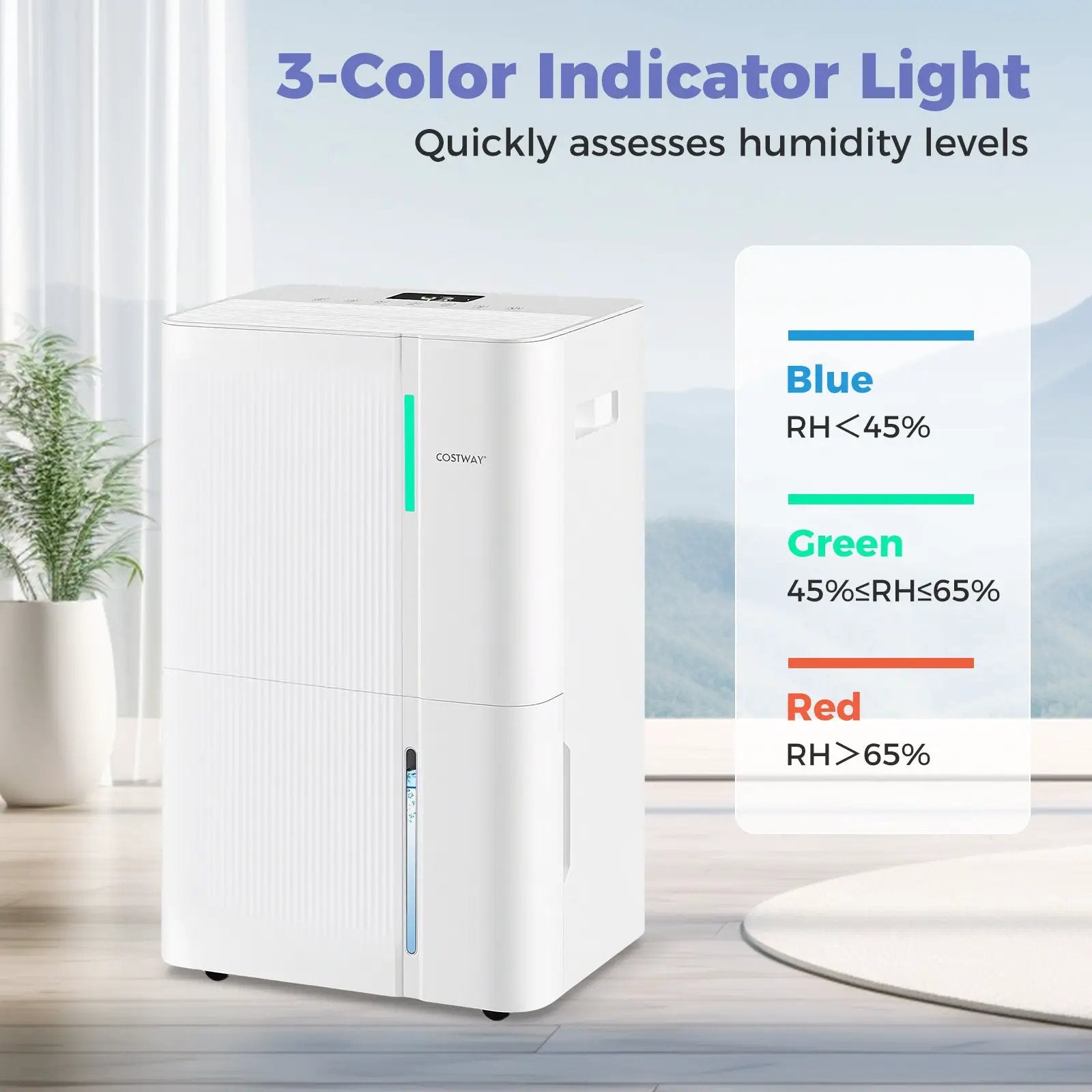 74/96 Pints Dehumidifier for Home 4500/5500 Sq. Ft Dehumidifier with 3 Modes by DirectDeals