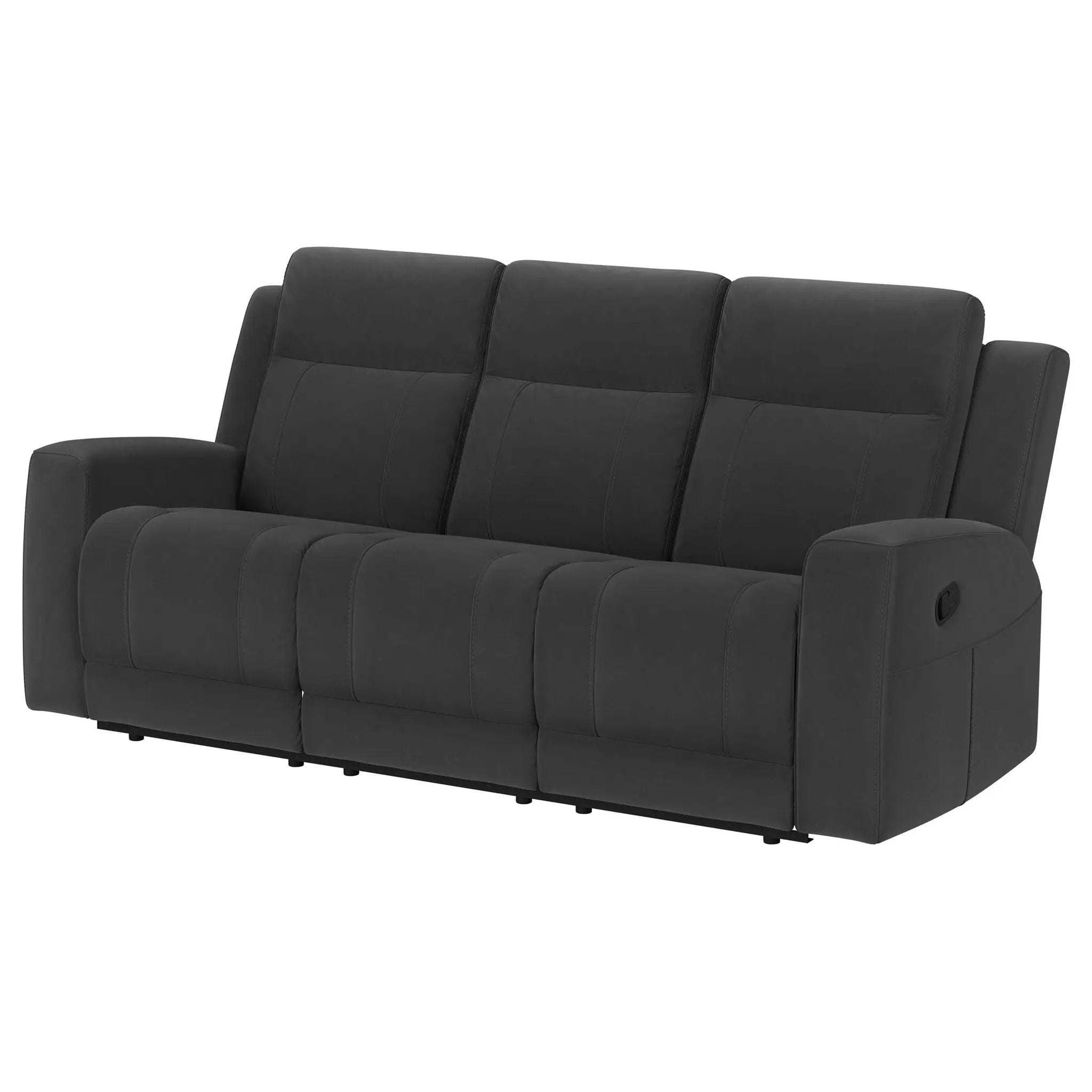 Brentwood Upholstered Motion Reclining Sofa Dark Charcoal by Unique Piece Furniture