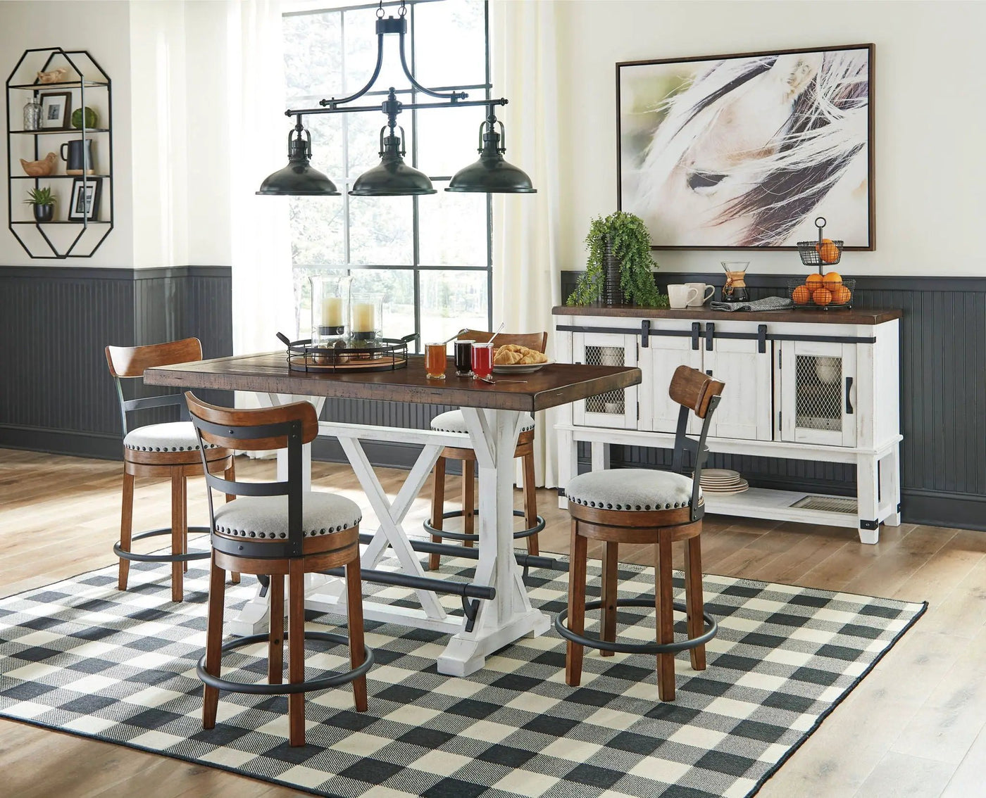 Valebeck - Counter Height Table Set by Unique Piece Furniture