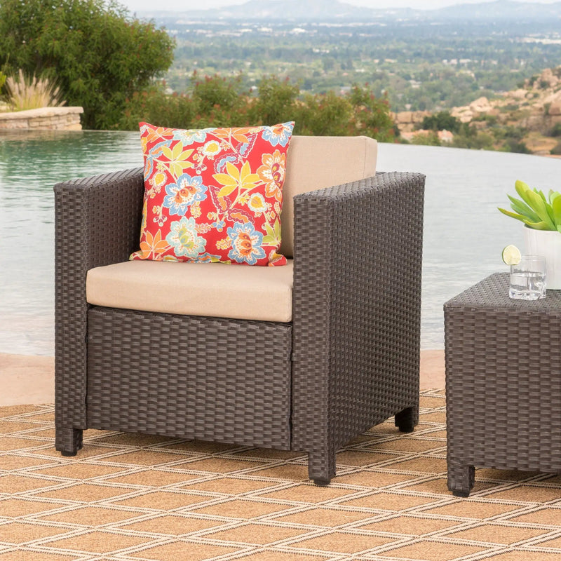 Stylish Outdoor Club Chair With Weather Resistant Cushions by HouseOfZazla