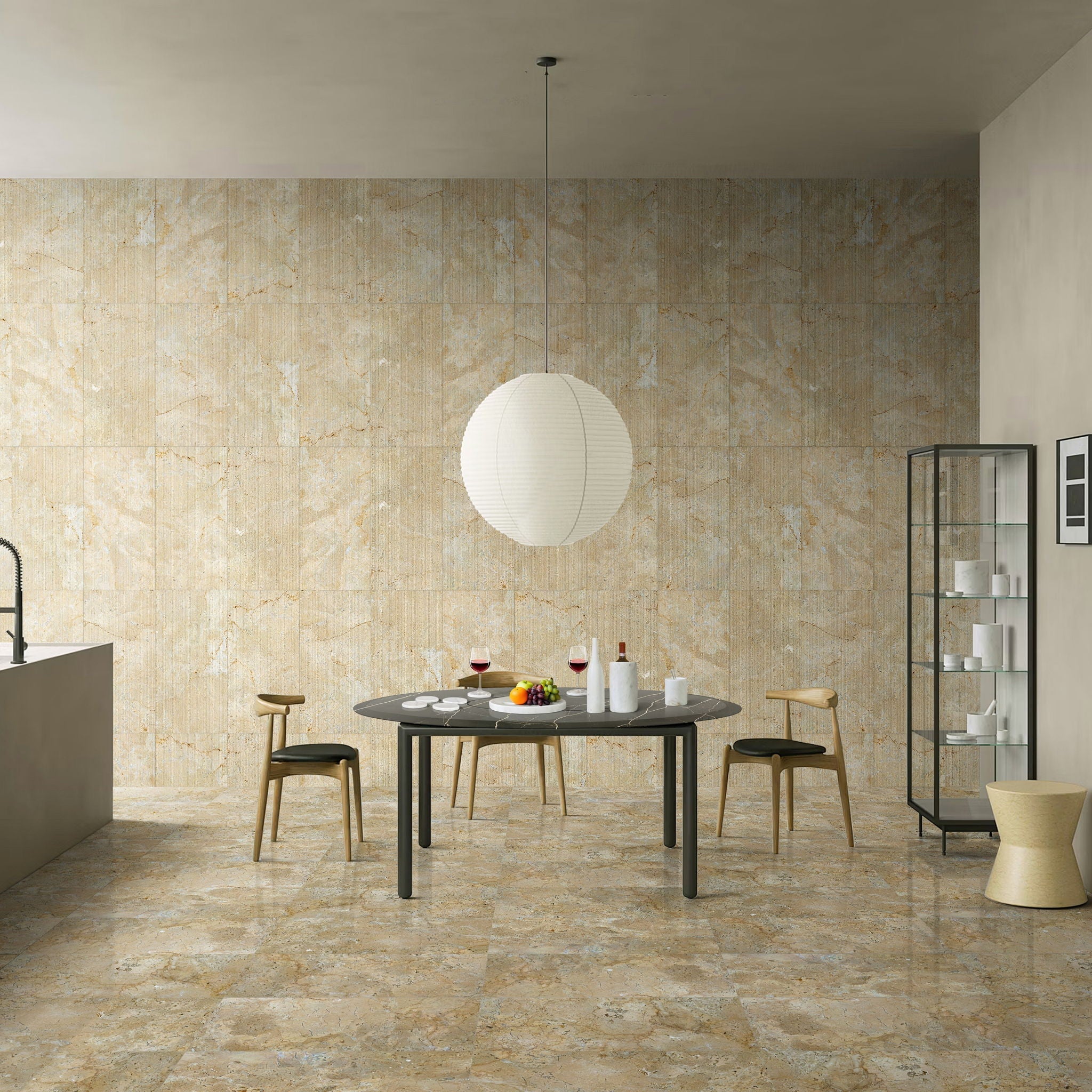 10 Pieces Luxury Natural Marble Dining Room Accessories Set by HouseOfZazla