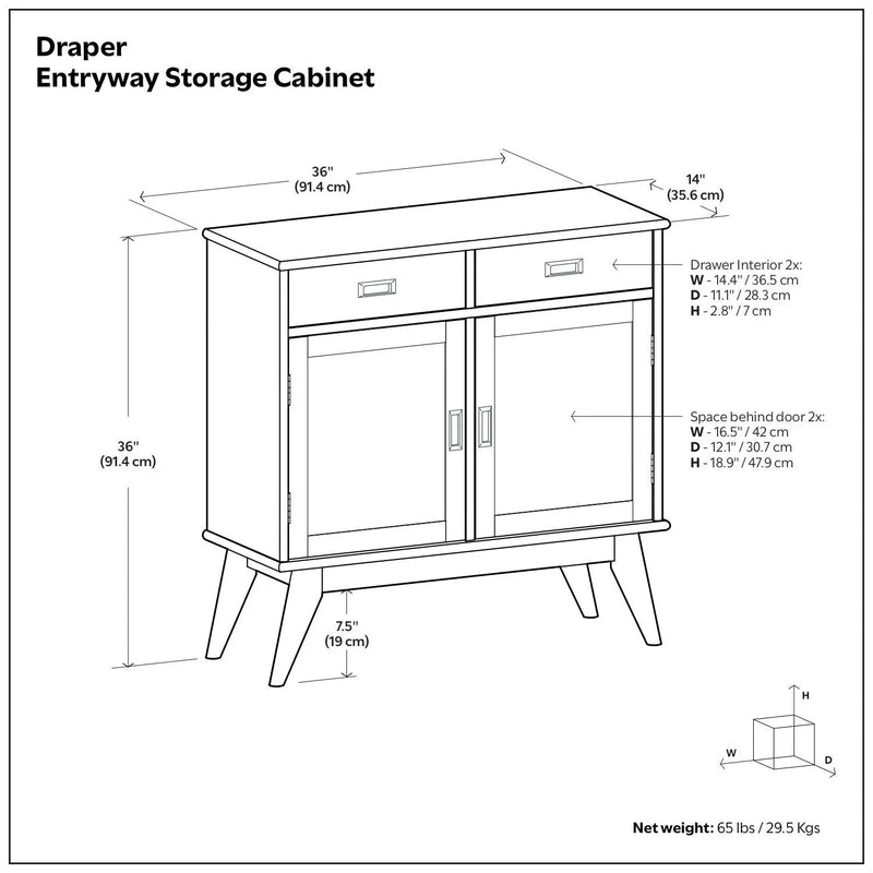 Draper - Entryway Storage Cabinet - Brown by HouseOfZazla