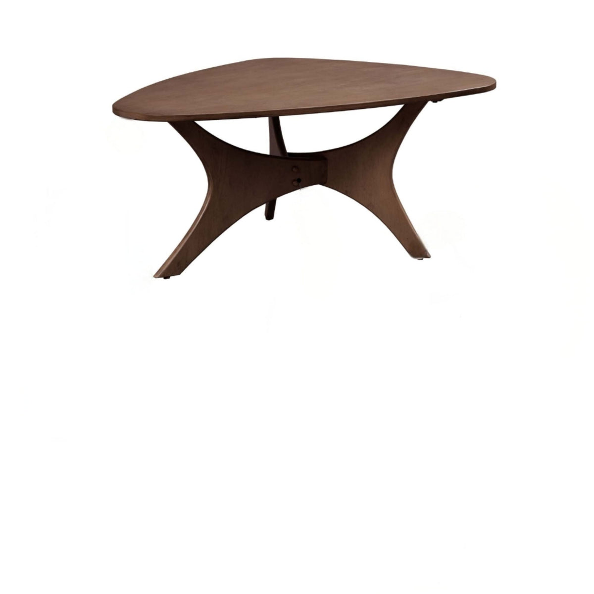 Triangle Side Table with Wood Veneer Top - Dark Brown or Light Brown, photo 2 of 27