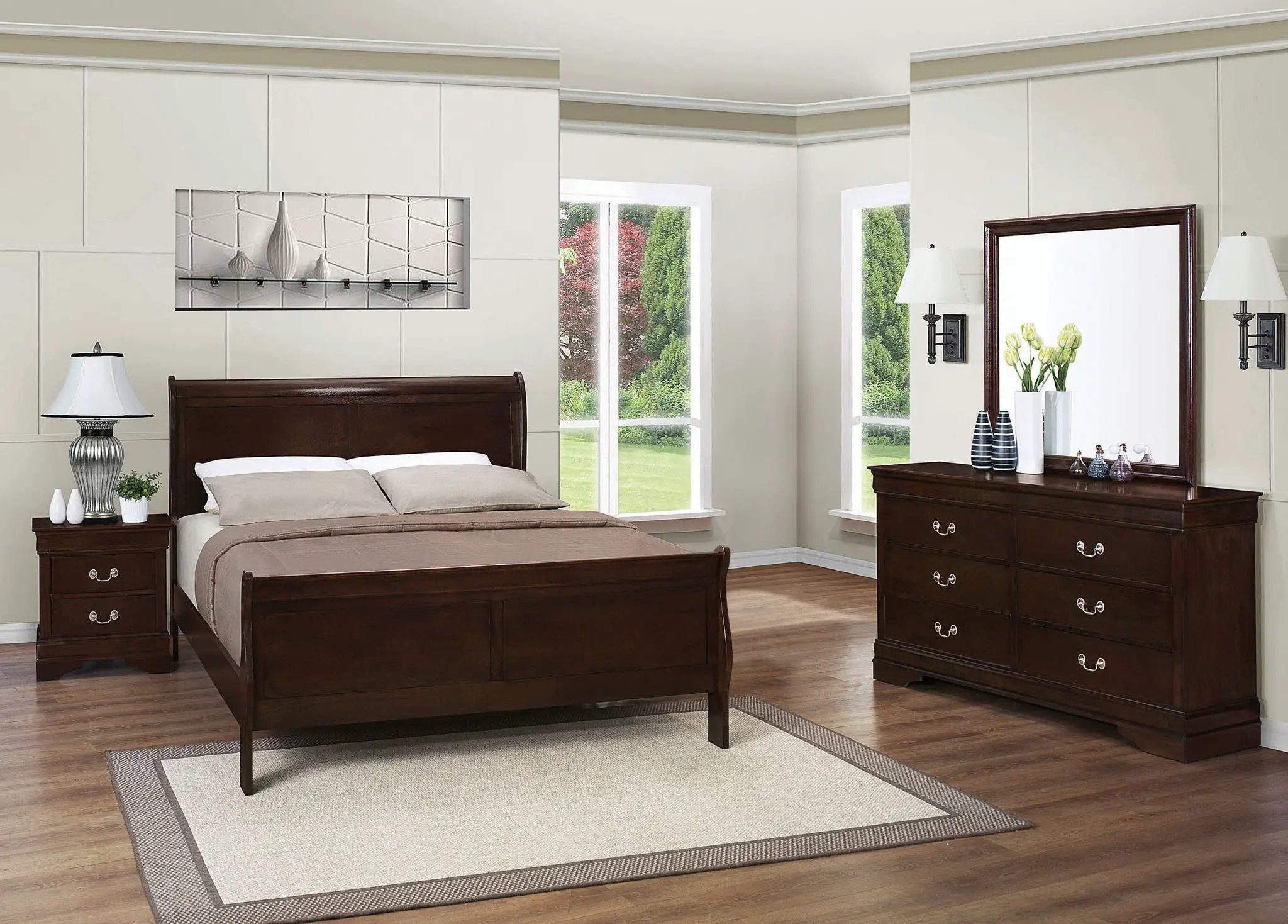 Louis Philippe 4-piece Queen Bedroom Set Cappuccino by Unique Piece Furniture