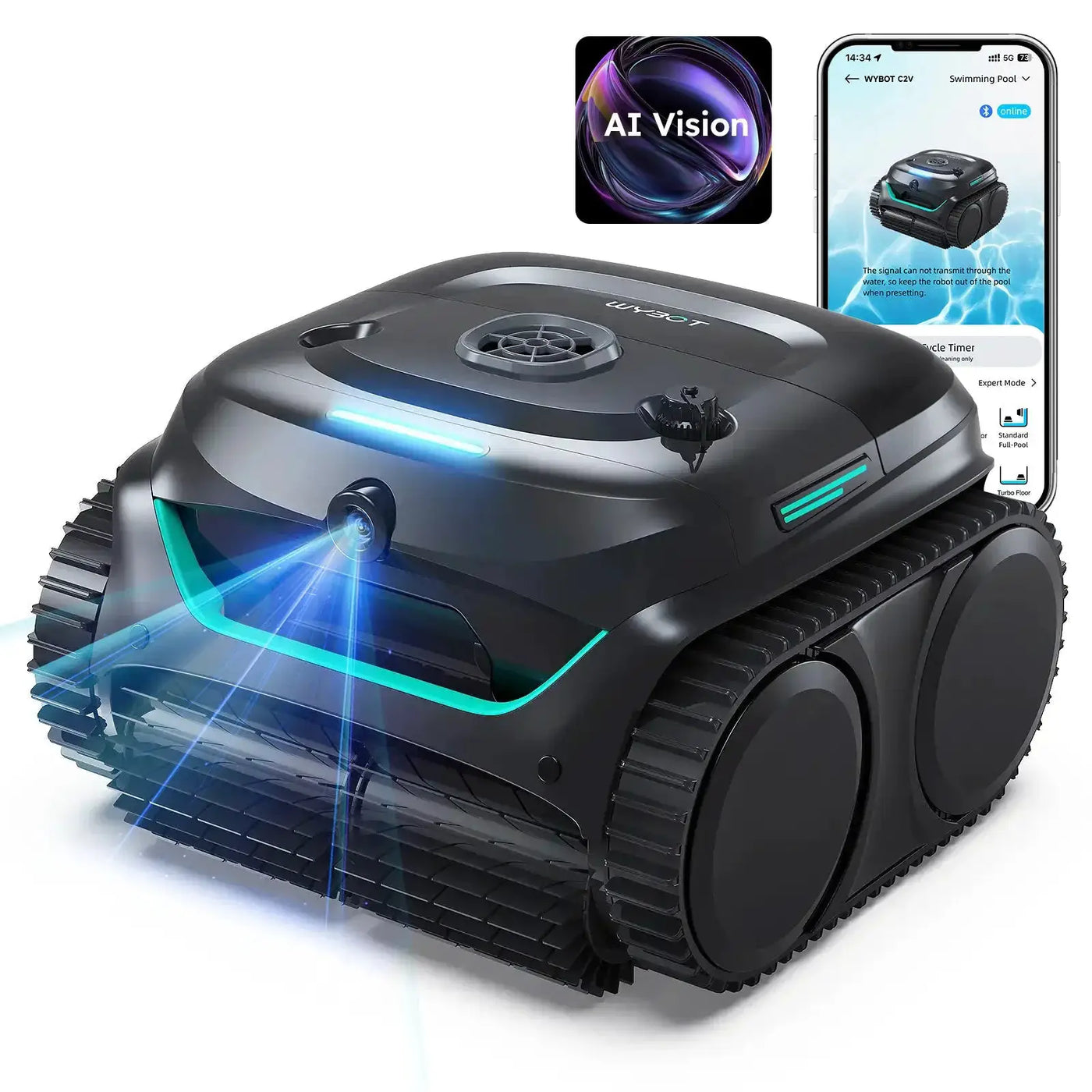 (2026 New) WYBOT C2 Vision Cordless Robotic Pool Cleaner by WYBOT
