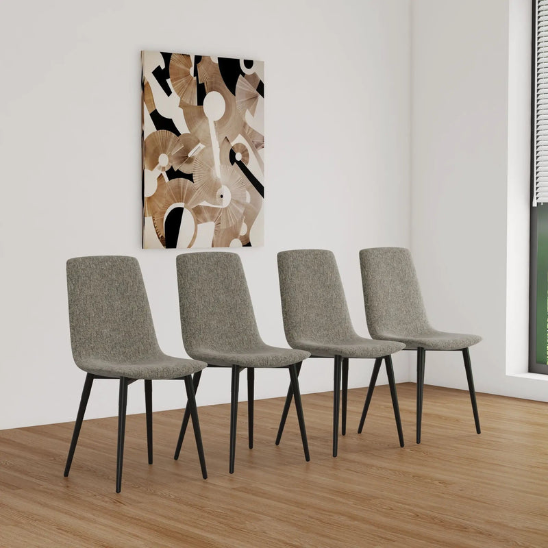 Modern Upholstered Dining Chairs With Cushion Seat And Sturdy Legs (Set of 4) by HouseOfZazla