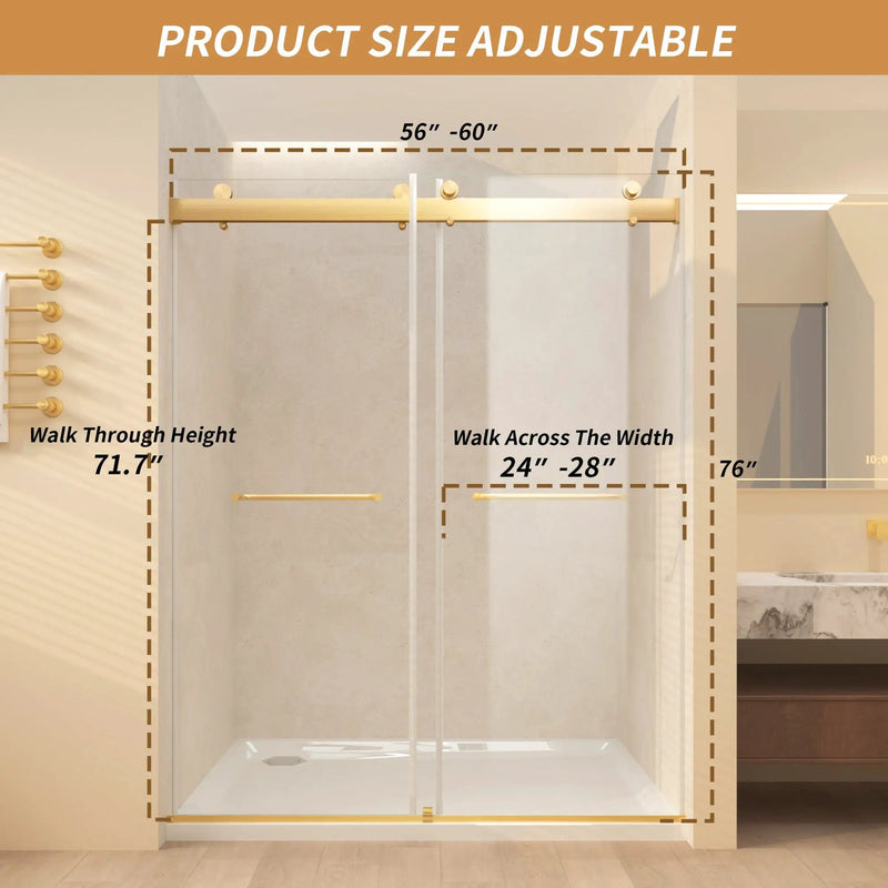 Frameless Sliding Glass Shower Doors by HouseOfZazla