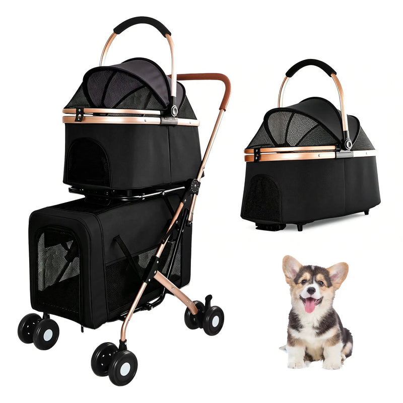 Double Pet Stroller for Small and Medium Dogs and Cats by HouseOfZazla