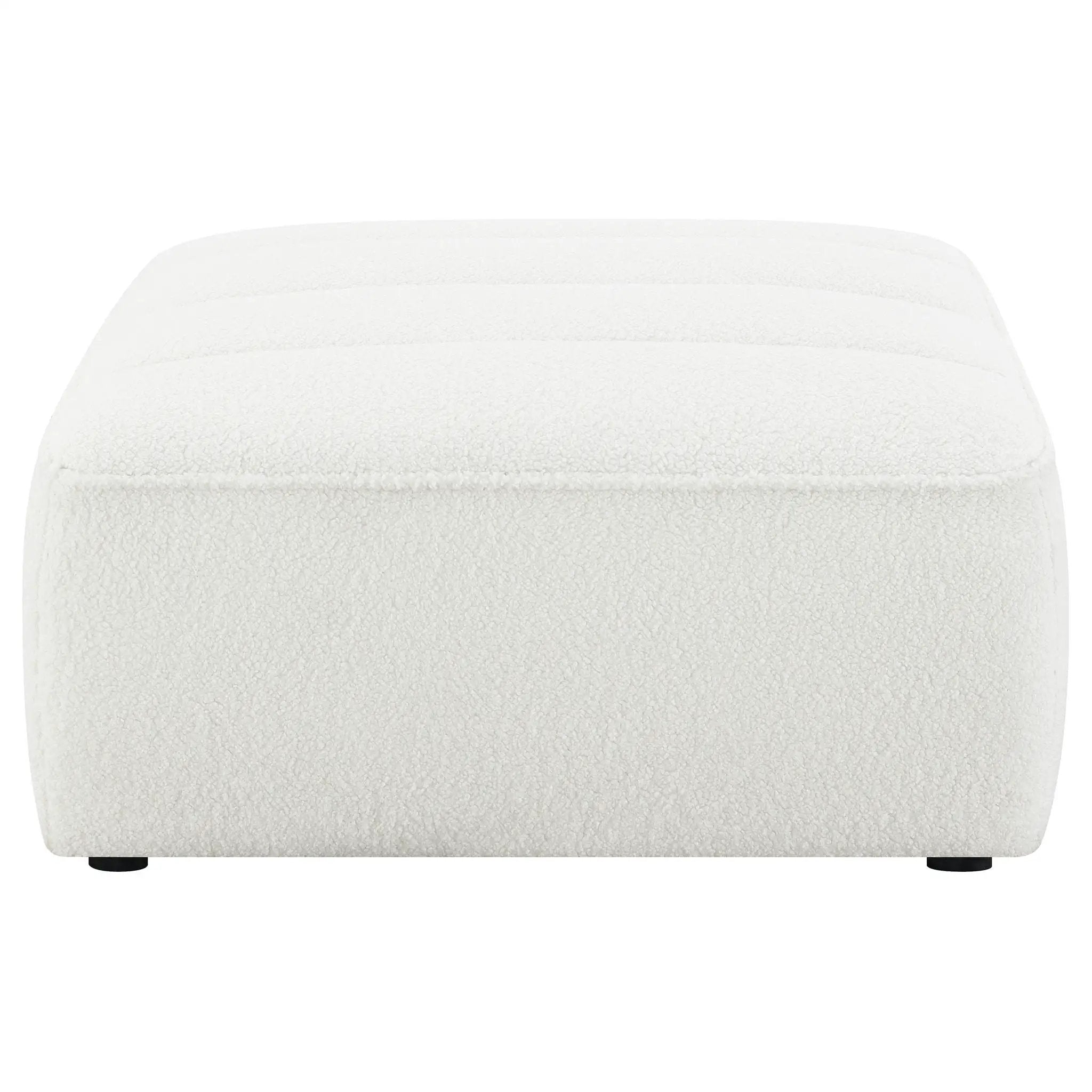Sunny Square Upholstered Ottoman Natural by Unique Piece Furniture