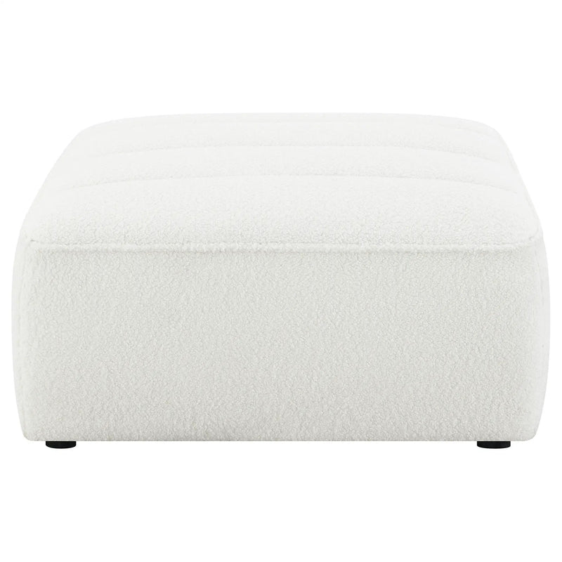 Sunny Square Upholstered Ottoman Natural by Unique Piece Furniture