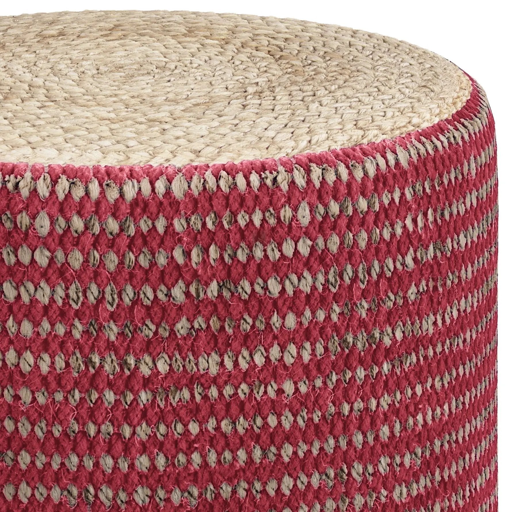 Larissa - Handcrafted Round Braided Pouf by Unique Piece Furniture