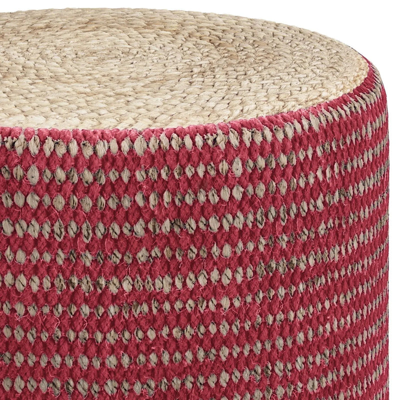 Larissa - Handcrafted Round Braided Pouf by Unique Piece Furniture