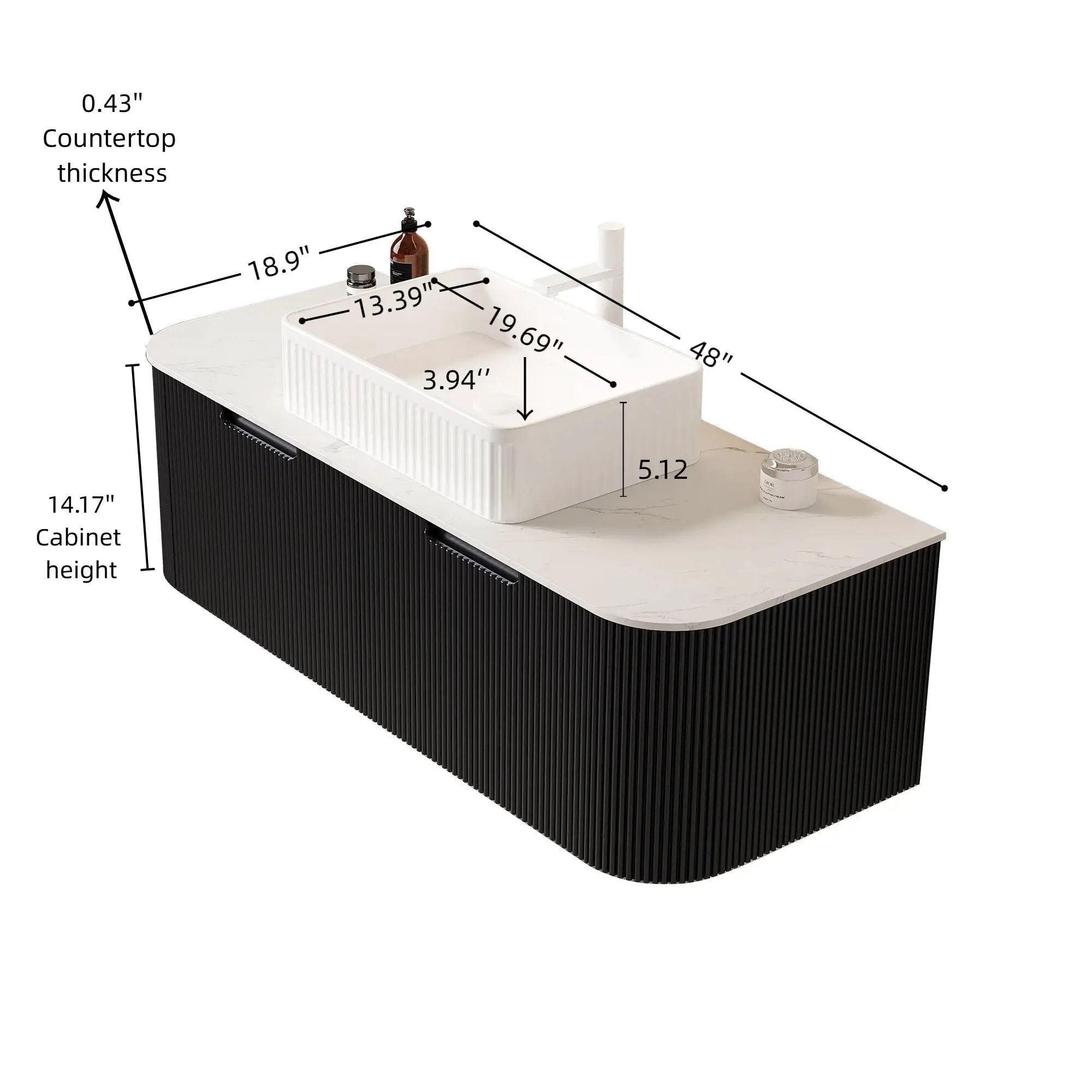 Dina 48" Bathroom Vanity & Sink by HouseOfZazla