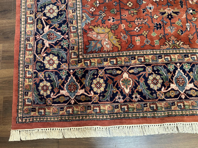 Indo Persian Heriz Rug 10x15, Allover Pattern, Large Wool Handmade Rug by Jewel Rugs