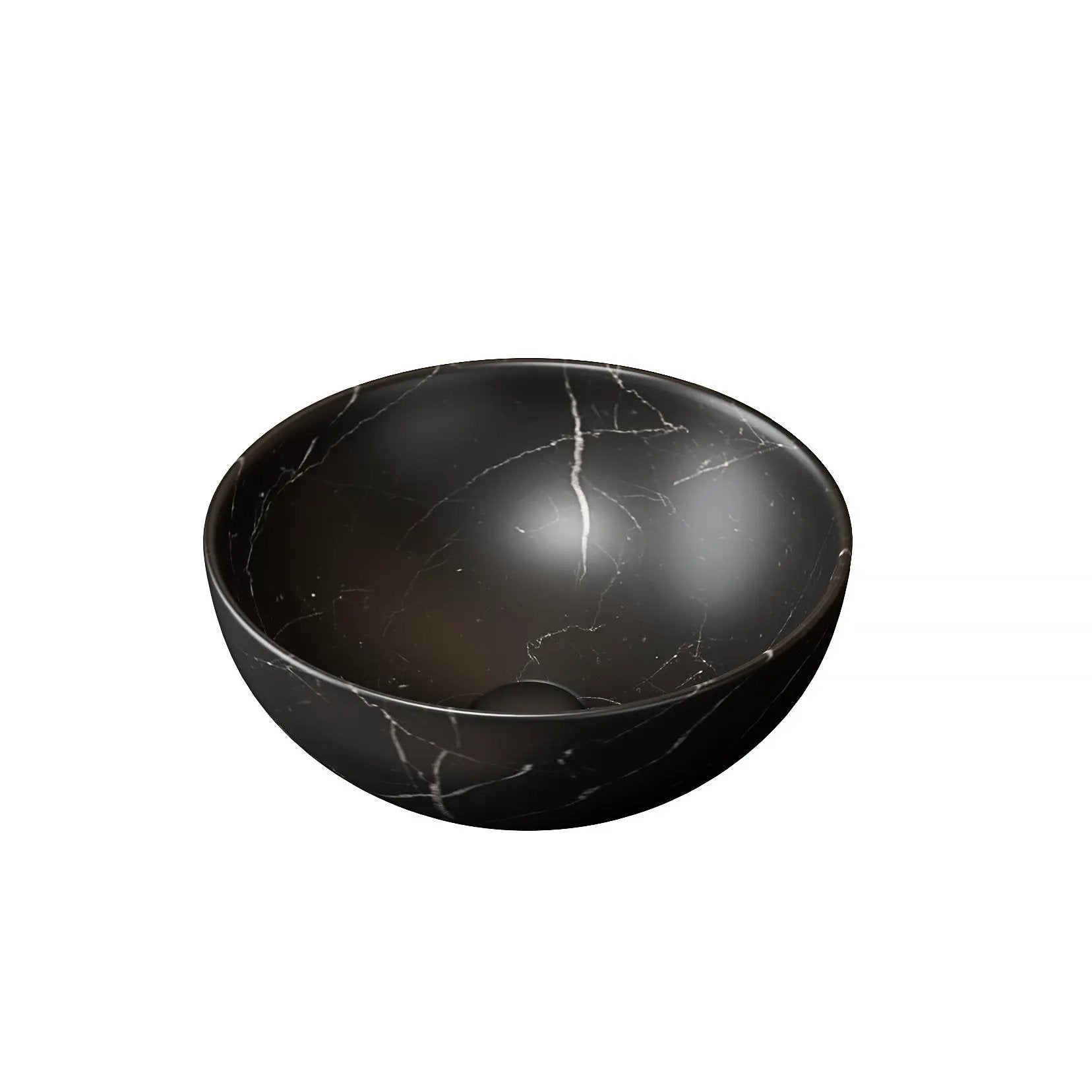 14" Bathroom Bowl Ceramic Sink with Stone Pattern - Matte Finish by HouseOfZazla