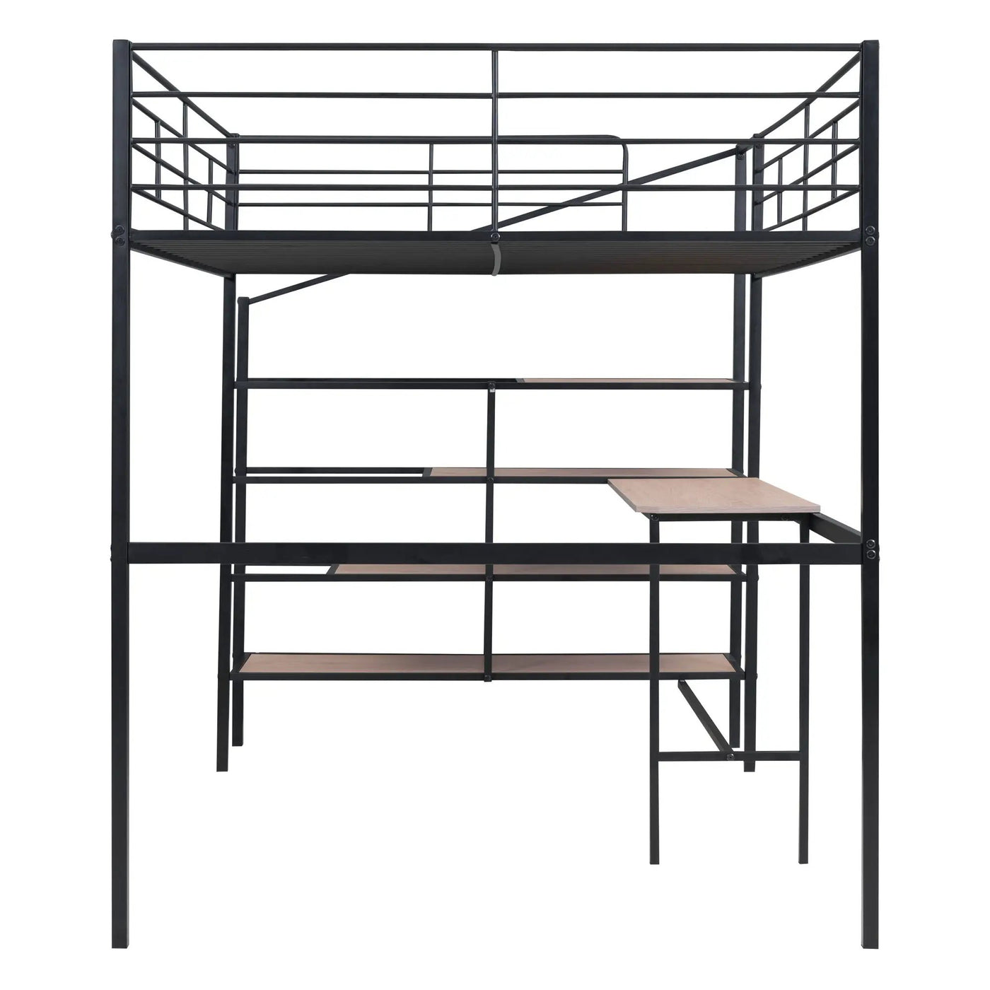 Loft Bed With Desk And Lateral Storage Ladder by HouseOfZazla